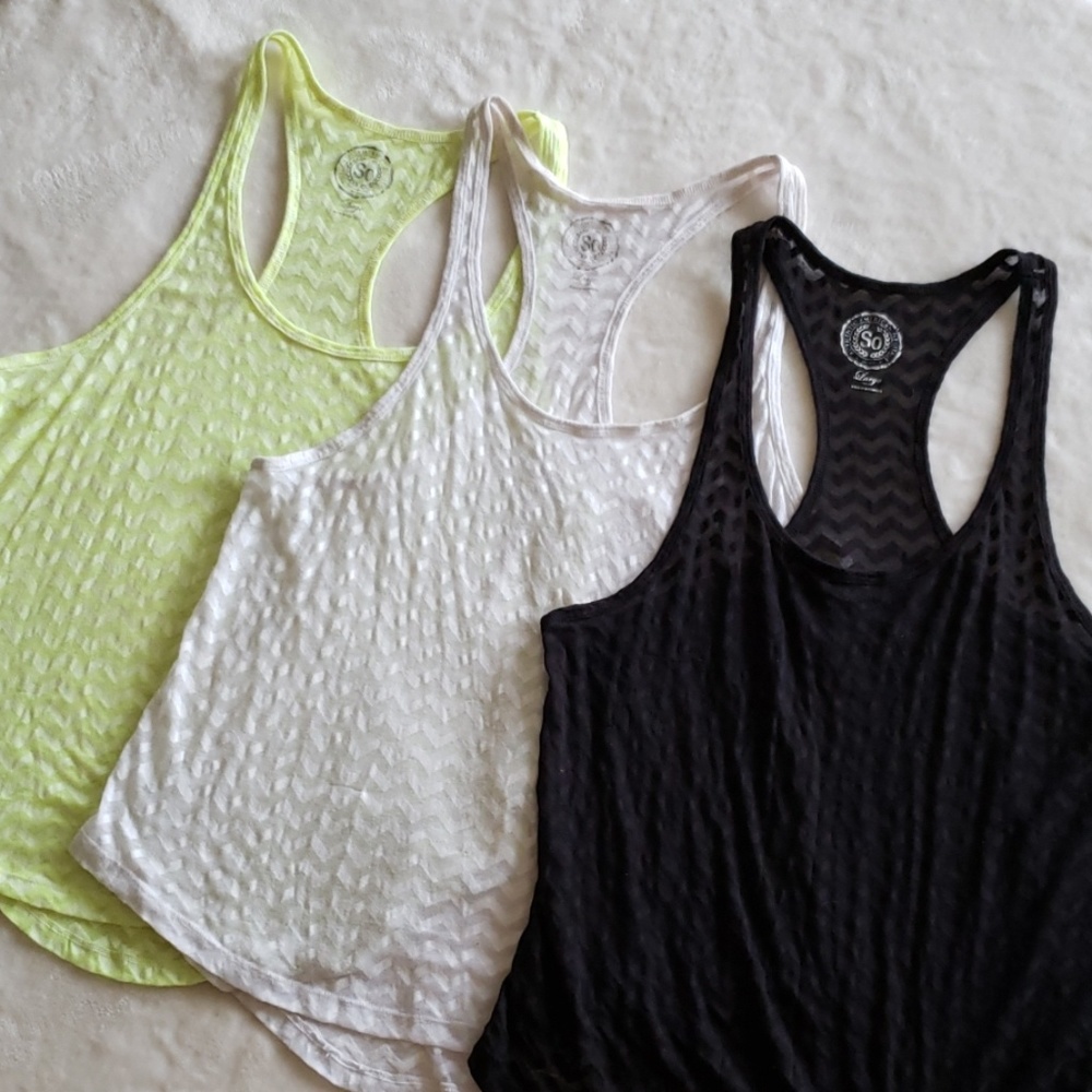 Set of 3 Sheer tanks